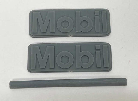 Mobil Gas Station Sign w/Mast -- Unpainted 3D Print