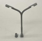 Dual Parking Lot Lights with Bases -- Unpainted 3D Print-1