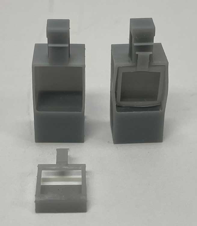 Newspaper Vending Machine with Door - 3D Printed Kit -- Unpainted pkg(2)