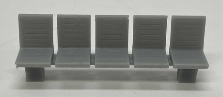 Platform/Waiting Room Seats - Slit Back and Seat -- Unpainted 3D Print