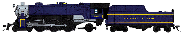 Steam B&O "Presidents" Class P7 4-6-2; Powered w/LokSound -- "President Washington" #5300