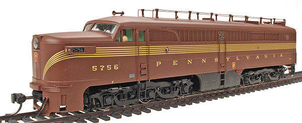 Diesel Alco PA-1 Powered w/LokSound -- Pennsylvania #5756A (5-Stripe, Tuscan, w/Train Phone Antenna)