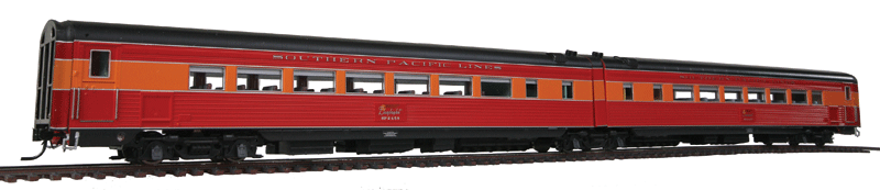 SP Morning Daylight Articulated Coach - Ready to Run -- Southern Pacific #2457, 2458 (1941 Pre-War Scheme, red, orange)