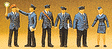 Railroad Personnel -- German Federal Railway pkg(6)
