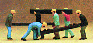 Working People -- Track Workers with Railroad Ties pkg(6)