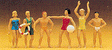 Recreation & Sports -- Standing Swimmers pkg(6)
