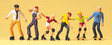 Pedestrians -- Rollerskaters & Skateboarders pkg(6)