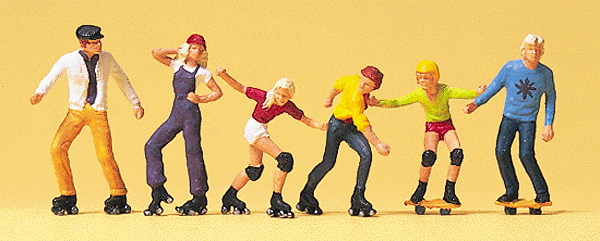 Pedestrians -- Rollerskaters & Skateboarders pkg(6)
