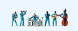 Jazz Band with Instruments -- pkg(6)