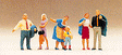 Pedestrians -- Family in City