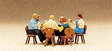 Pedestrians -- Family Sitting in Garden