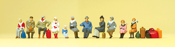 Seated Passengers in Winter Clothes -- pkg(11)