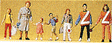 Pedestrians -- Adult with 3 Kids & 2 Crossing Guards