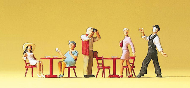 People Working -- Pantomine In Cafe with Guests pkg(5)