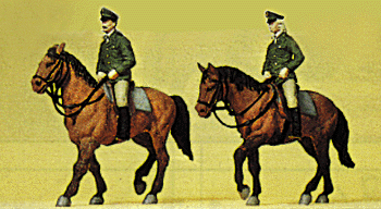 Police Mounted On Horseback -- German Officers pkg(2)