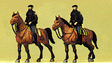 Police Mounted On Horseback -- United States Police in Modern Uniform pkg(2)