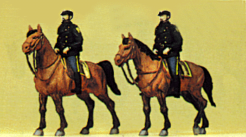 Police Mounted On Horseback -- United States Police in Modern Uniform pkg(2)