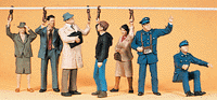 People Working -- Street Car Crew w/Pedestrians