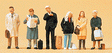 Pedestrians -- Business Commuters pkg(6)