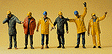 People Working -- Modern Workmen w/Outdoor Gear pkg(6)