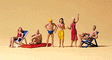 Recreation & Sports -- Beachgoers (3 Sitting, 3 Standing)