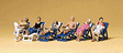 Sport & Recreation -- Seated People on Folding Deck Chairs