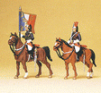 Police Mounted On Horseback -- Republican Guards w/Flagbearer