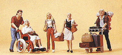 Passengers -- Travelers Pushing Cart & Wheelchair #2