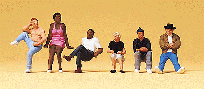 Pedestrians -- People Sitting on Stairs pkg(6)