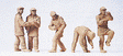 Emergency - Modern German Firefighters - Unpainted Figure Set -- Putting out Fire (Handling Hose Lines) pkg(5)