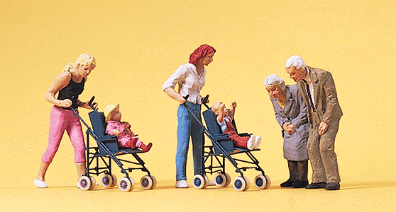Pedestrians -- Mothers w/Children In Strollers & Grandparents