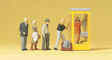Pedestians -- Waiting Persons At The Telephone Booth (5 Figures, 1 Phone Booth)