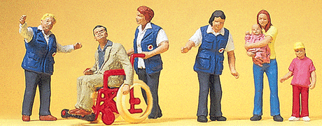 Working People -- 3 Travelers' Aides Assisting 3 Travelers