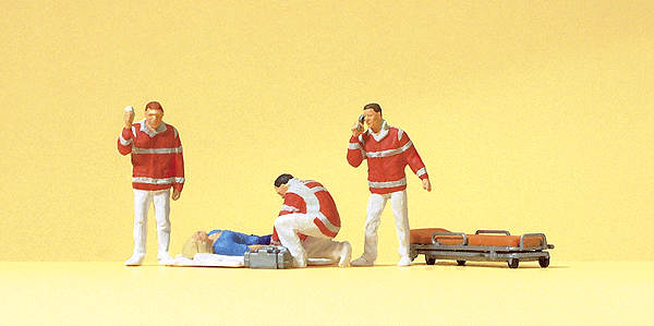 Paramedics pkg(4) -- With Injured Person on Blanket
