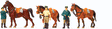 Emergency Personnel -- Standing German Police with Horses pkg(6)