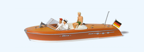 Riva Ariston Motorboat w/Crew -- Set #1 (brown)