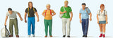 Train Travelers w/Backpacks & Bags -- pkg(6)-2