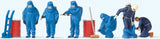 Firemen in Blue Hazmat Suits -- pkg(6)-1