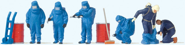 Firemen in Blue Hazmat Suits -- pkg(6)-1