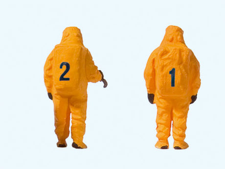 Firemen in Orange Hazmat Suits -- pkg(6)-2
