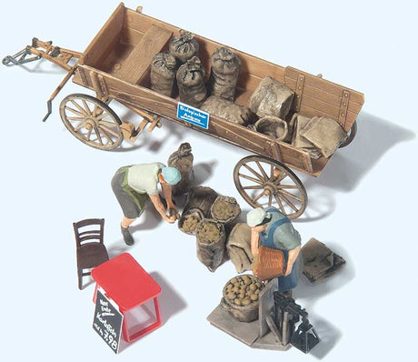Wooden Potato Cart and Market Stand-2