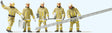 Modern Firemen Arriving at Scene with Accessories -- Beige Uniforms pkg(5)