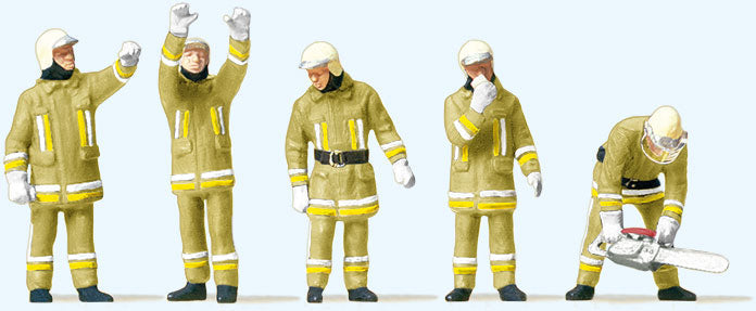 Modern Firemen Technical Support Team -- Beige Uniforms pkg(5)