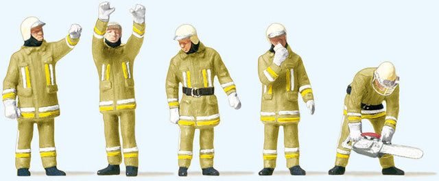 Modern Firemen Technical Support Team -- Beige Uniforms pkg(5)