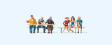 Wine Festival Goers with Picnic Table -- Set 2 pkg(6)-1