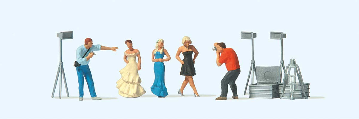 Photographers and Models At the Fashion Shoot with Equipment -- pkg(5)