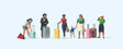 Travelers with Luggage -- pkg(6)