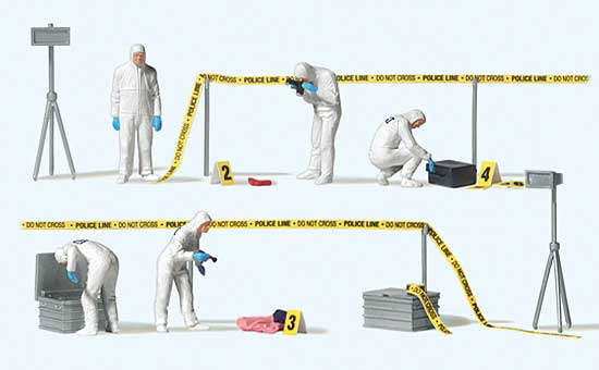 Crime Scene Investigation -- 5 Figures, Detail Accessories