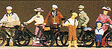 1900s Figures -- Standing Cyclists pkg(7)