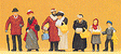 1900s People At Christmas Fair